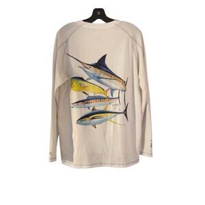 Guy Harvey Champion Shirt Double Dry Mens M Performance Sailing Fishing